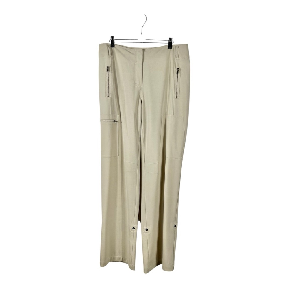 Chico’s Beige Cargo Zip Pocket Pants